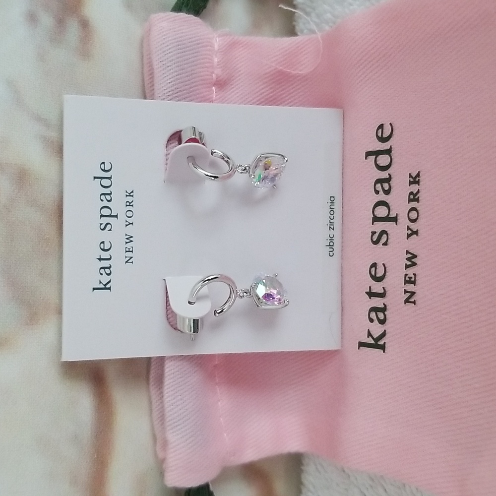 New katpade Brilliant Statement Huggie Hoops